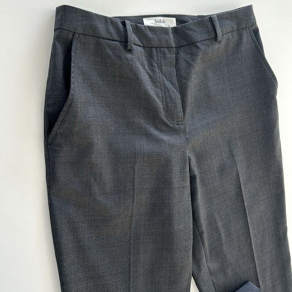 Ba&sh Trousers Size 2 US 6 Color: Anthracite Straight Leg Grey Wool Blend - Picture 4 of 10